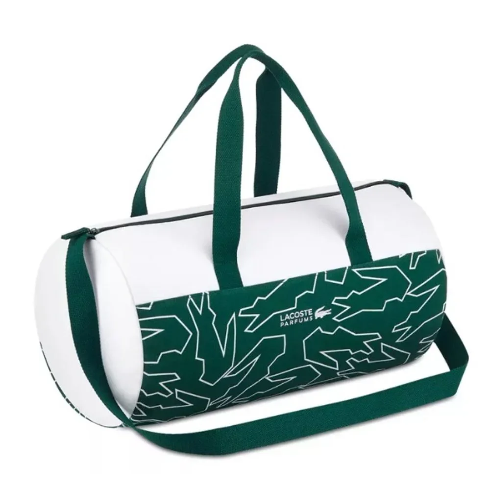 LACOSTE Weekender Bag in White-Green